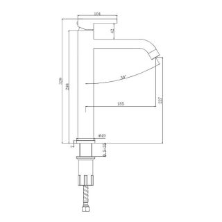 Смеситель для раковины Splenka S221.15.03 золотой сатин